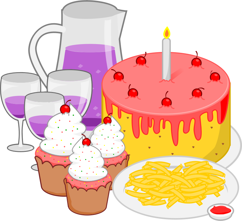 Meal clipart cute. Party food creative hdq
