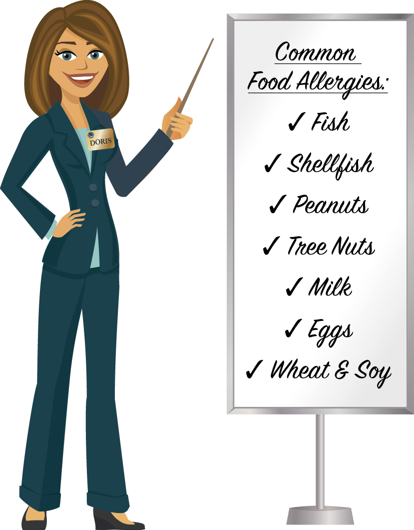 Food allergies a doris. Foods clipart meeting