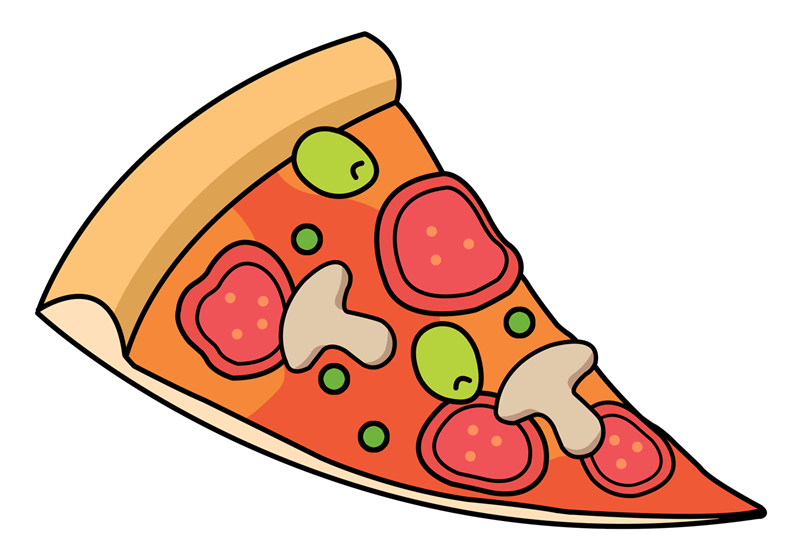 Slice pig . Animated clipart pizza