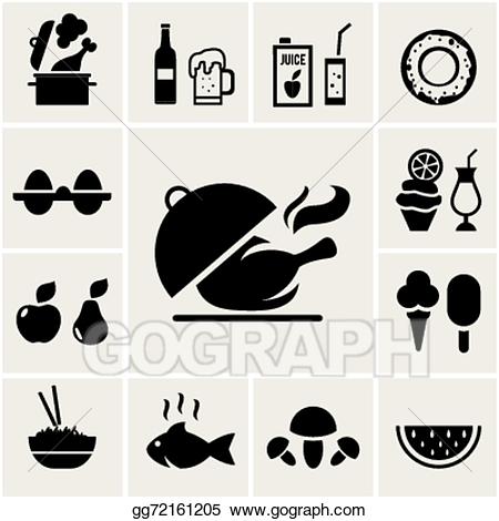 clipart food silhouette