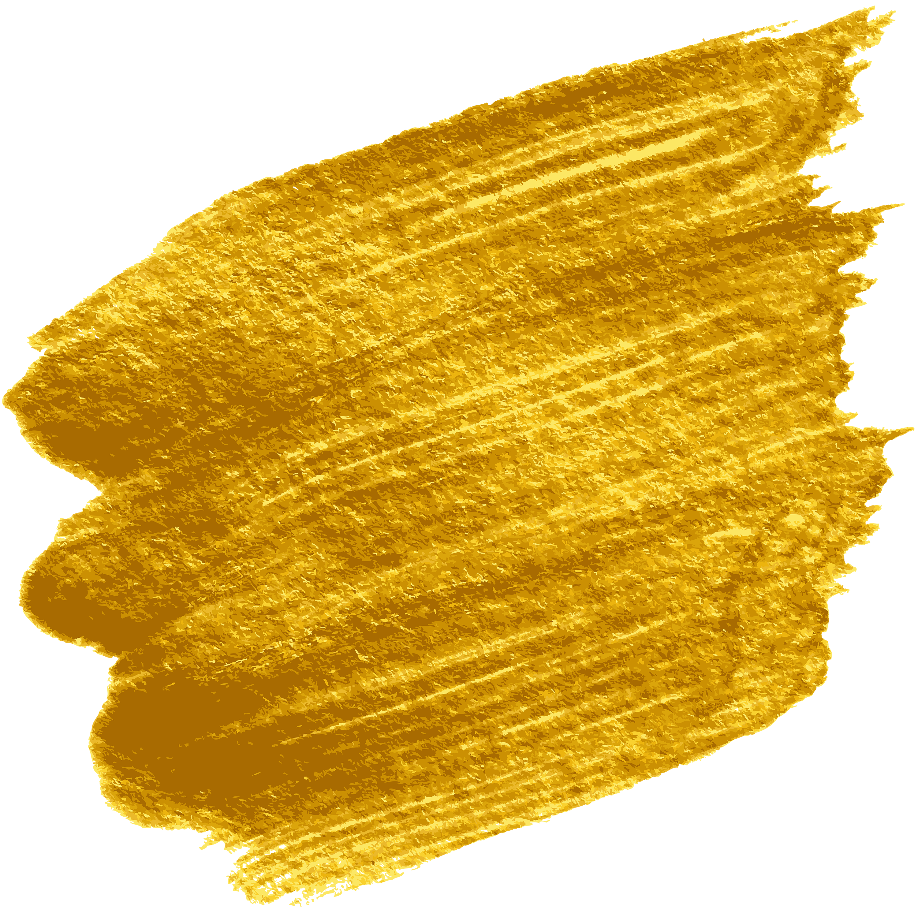 Gold shining stain transparent. Paint clipart yellow
