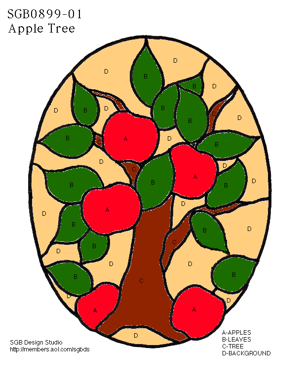 Stained glass patterns apple. Clipart food stain