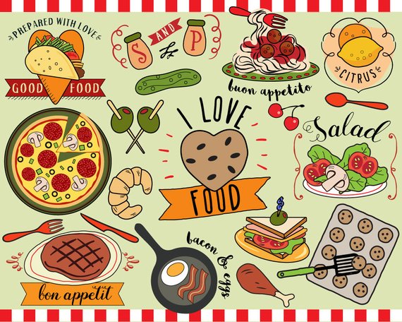 I love vector clip. Clipart food sticker