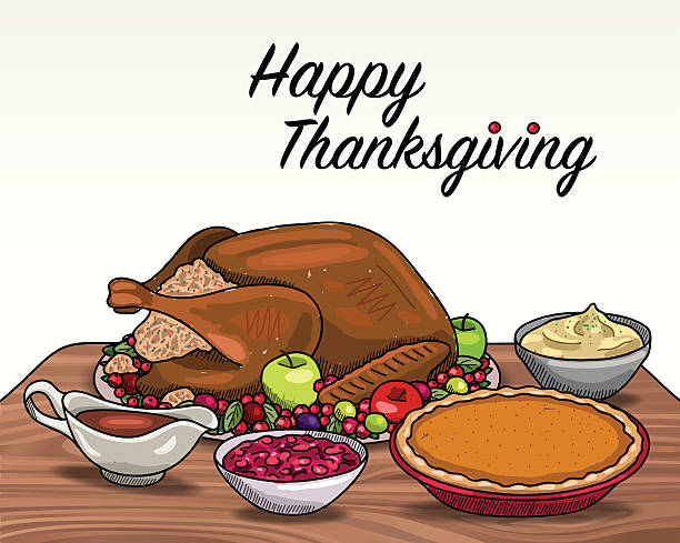 clipart thanksgiving meal