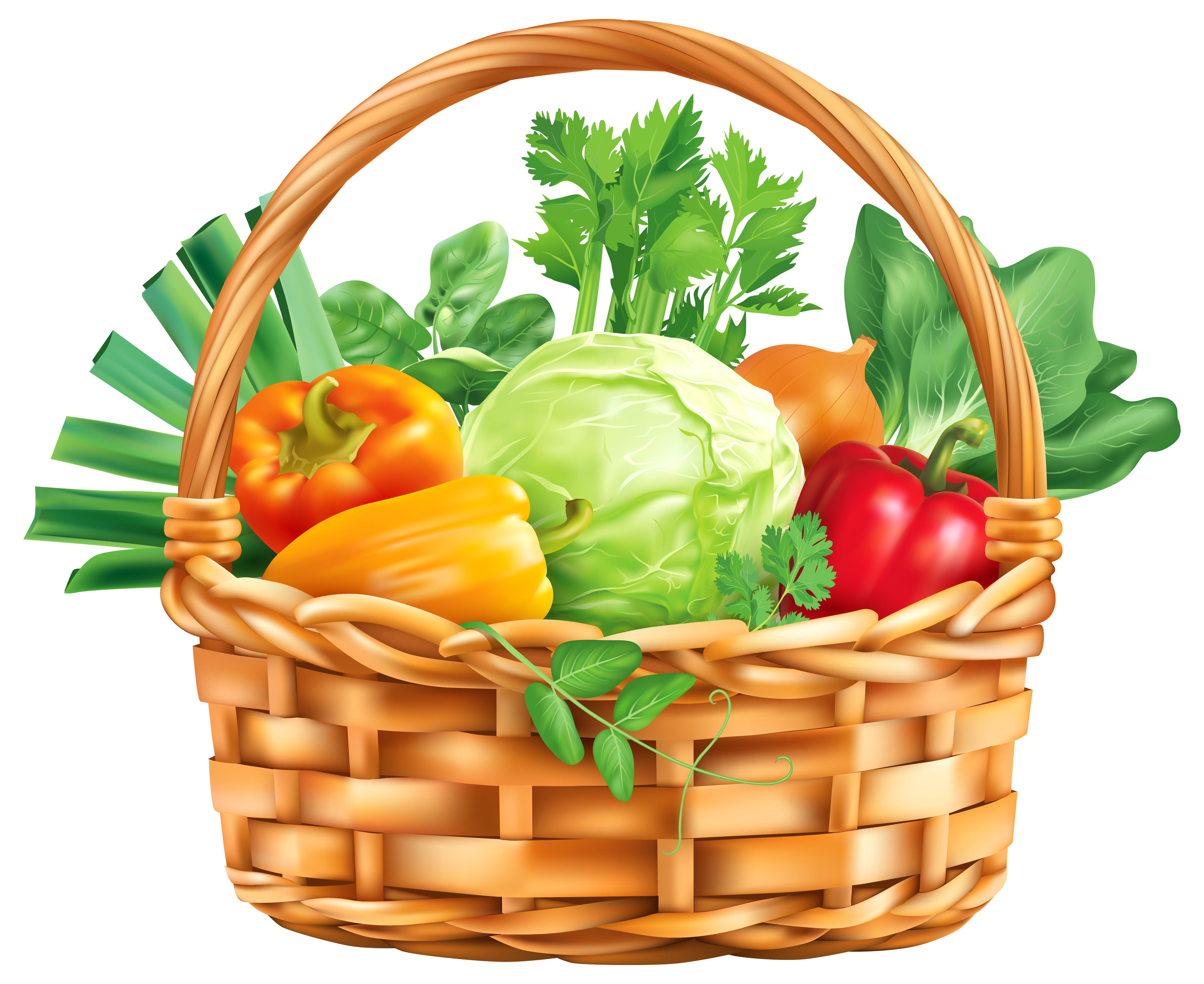 harvest clipart basket vegetable