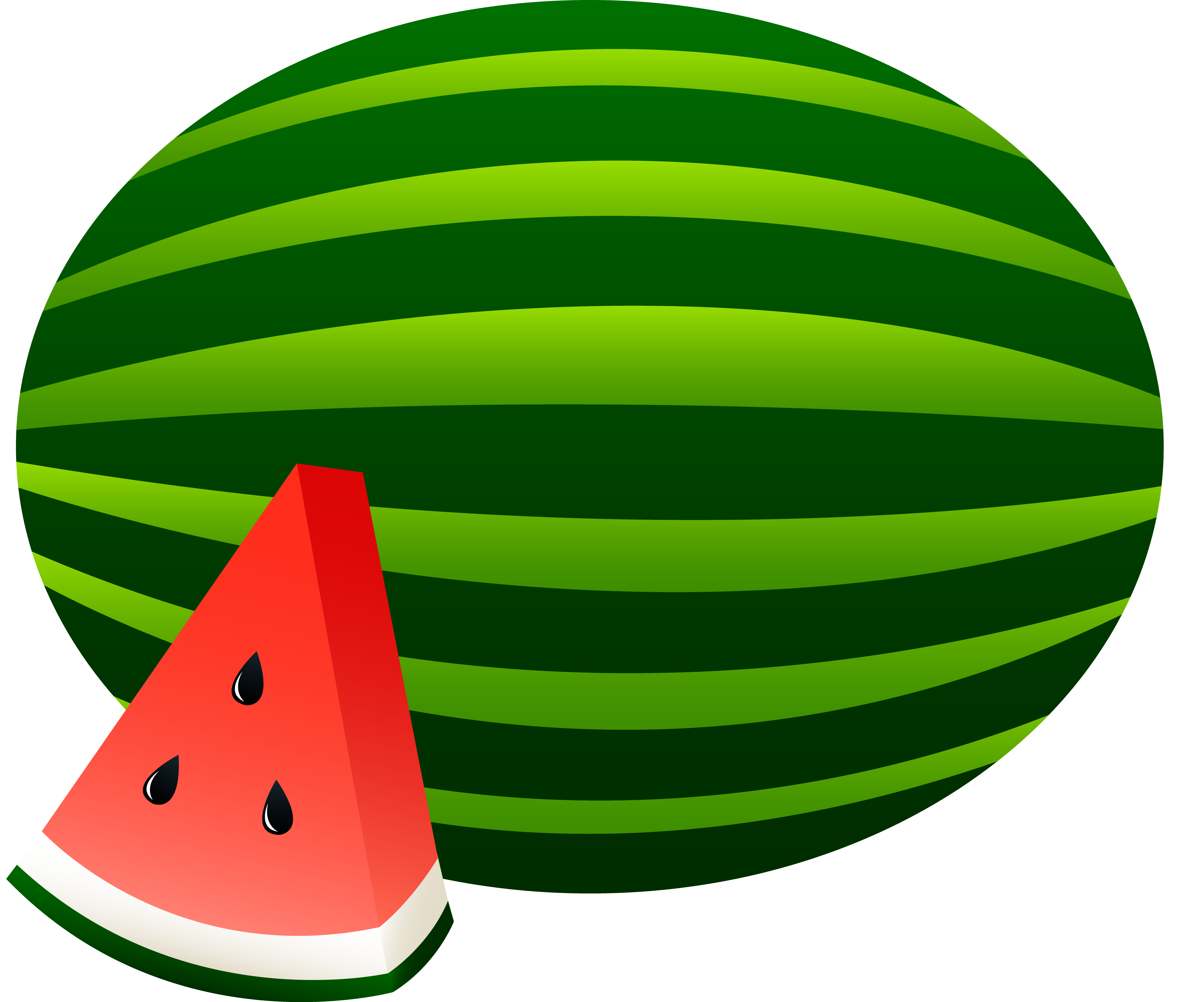 Whole and slice free. Watermelon clipart honeydew