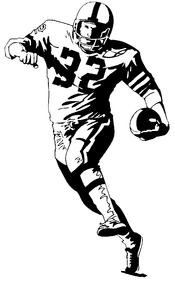 Clipart football athlete. Player clip art black