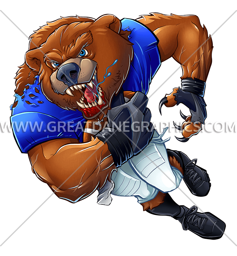 clipart football bear