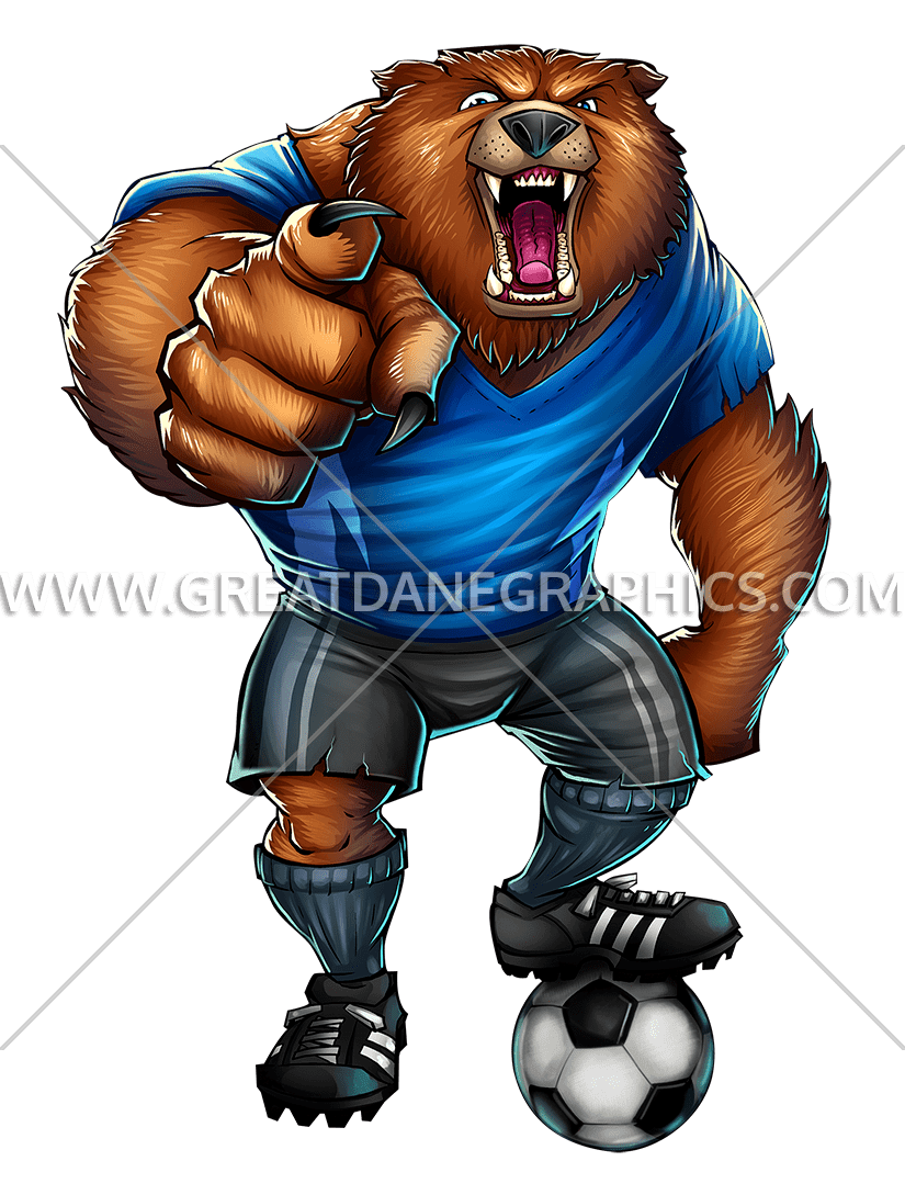 clipart football bear