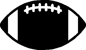 clipart football black and white