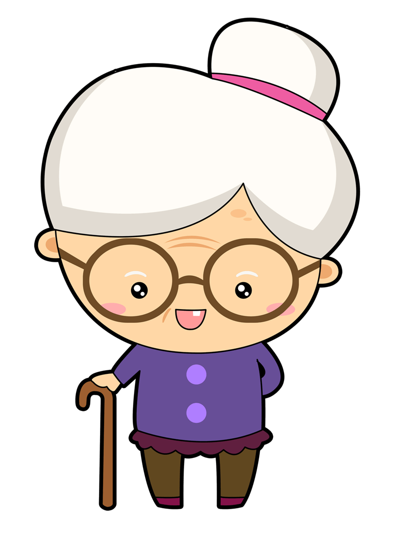Grandaughter group russian grandma. Grandmother clipart animated