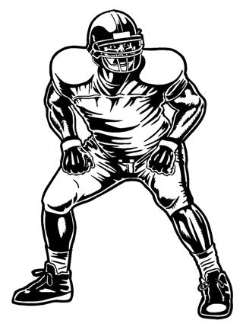Decal sticker . Clipart football linebacker