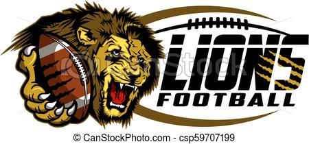 clipart lion football