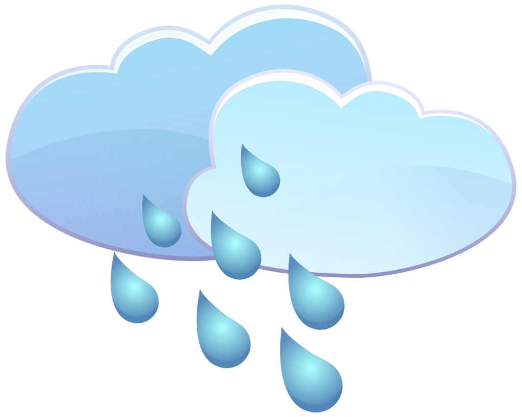 Clouds and rain drops. Clipart football money