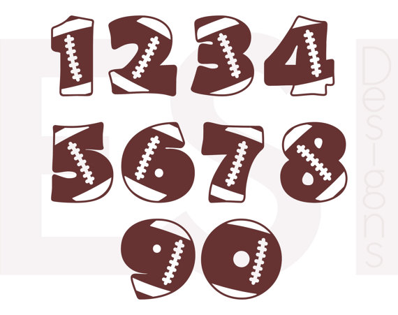 clipart football number