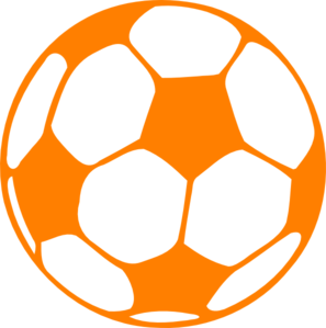 football clipart orange
