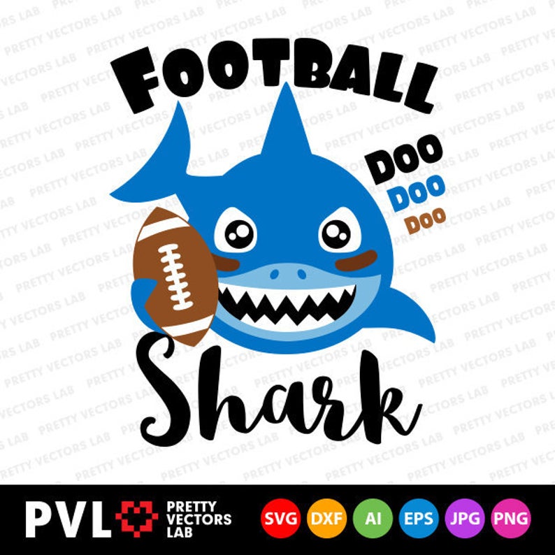 Svg sport love dxf. Clipart shark football