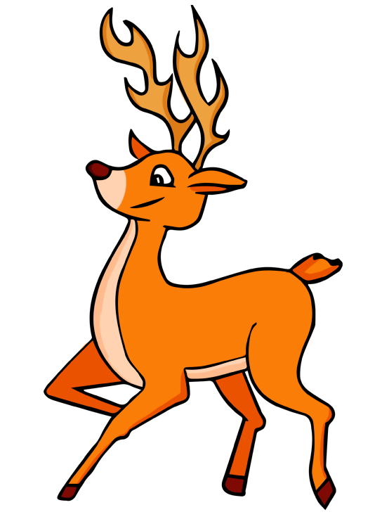 Deer clipart profile. Cartoon orange free download