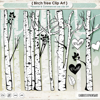 forest clipart birch tree