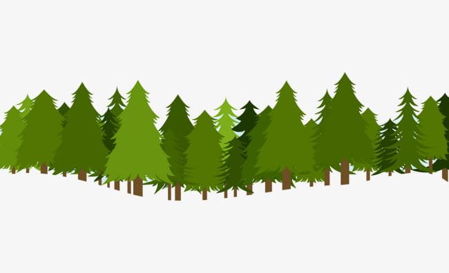 clipart forest christmas tree