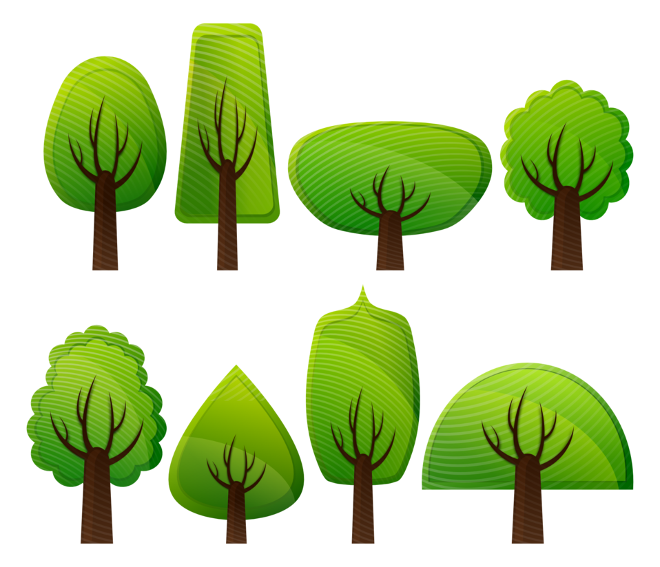 clipart trees forest