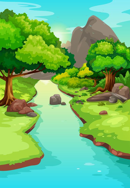 Pin by redrose u. Clipart forest creek