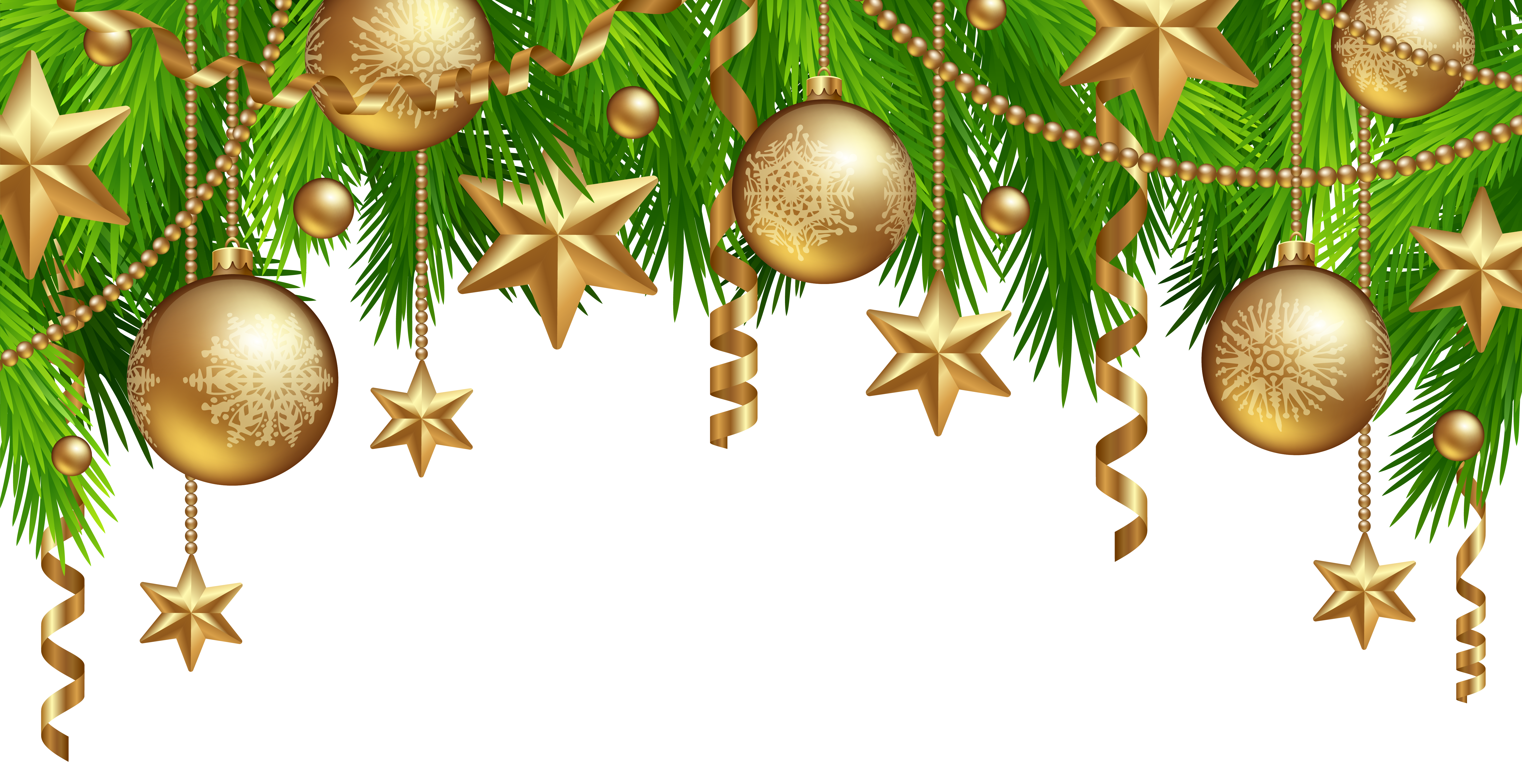 Christmas border decor png. Garland clipart bauble