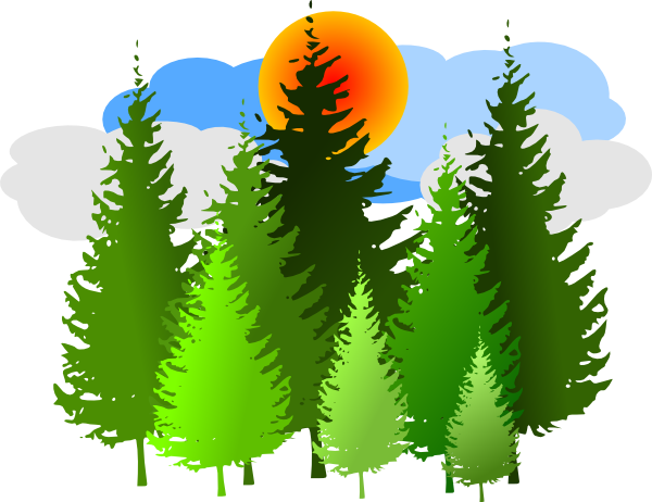 clipart forest easy