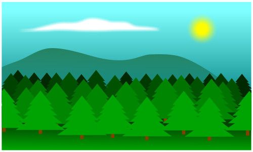 forest clipart easy