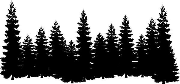 silhouette clipart forest