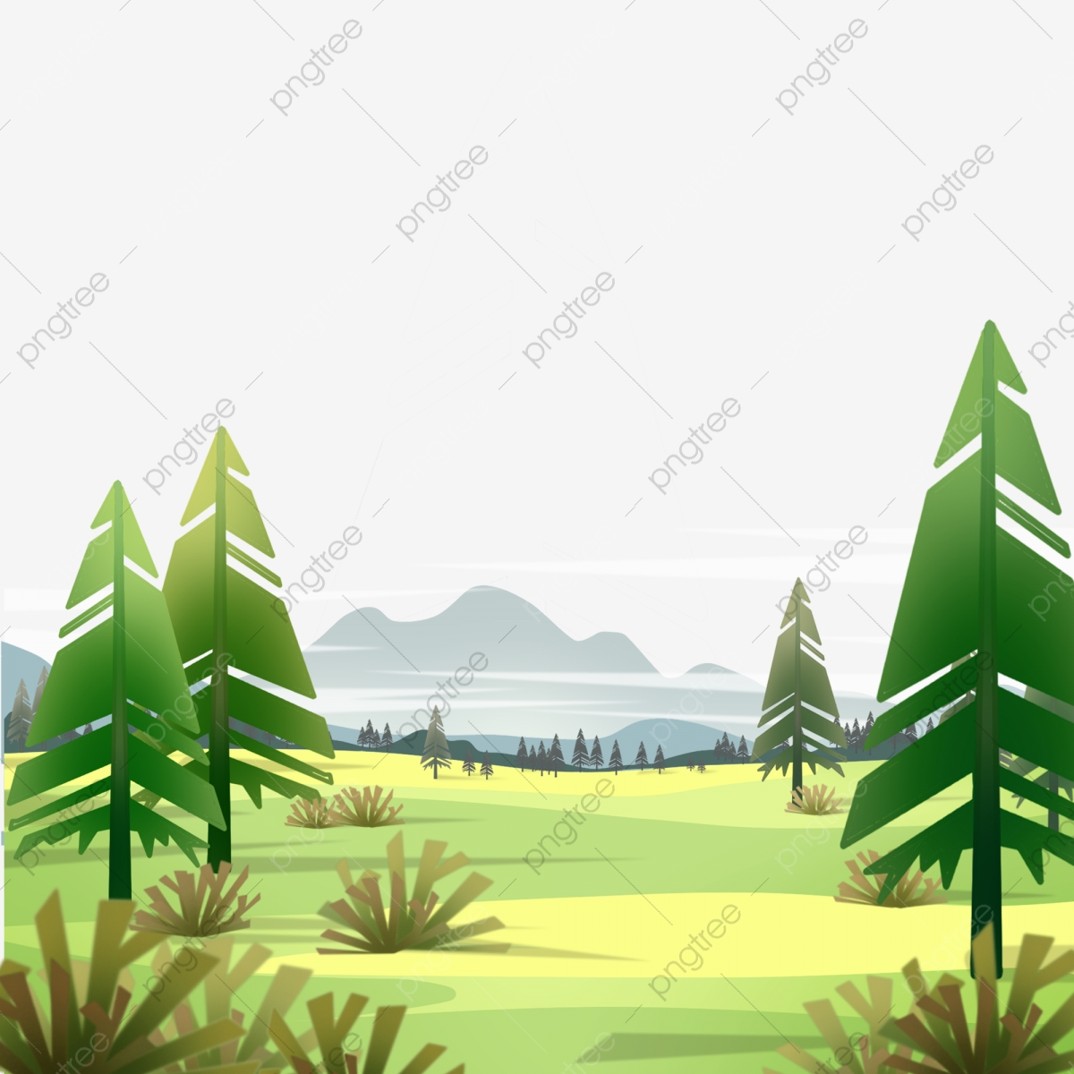 Cartoon trees png . Forest clipart horizon