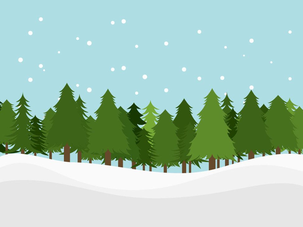 Forest clipart horizon. Pine trees snow download