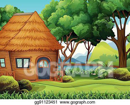 hut clipart forest