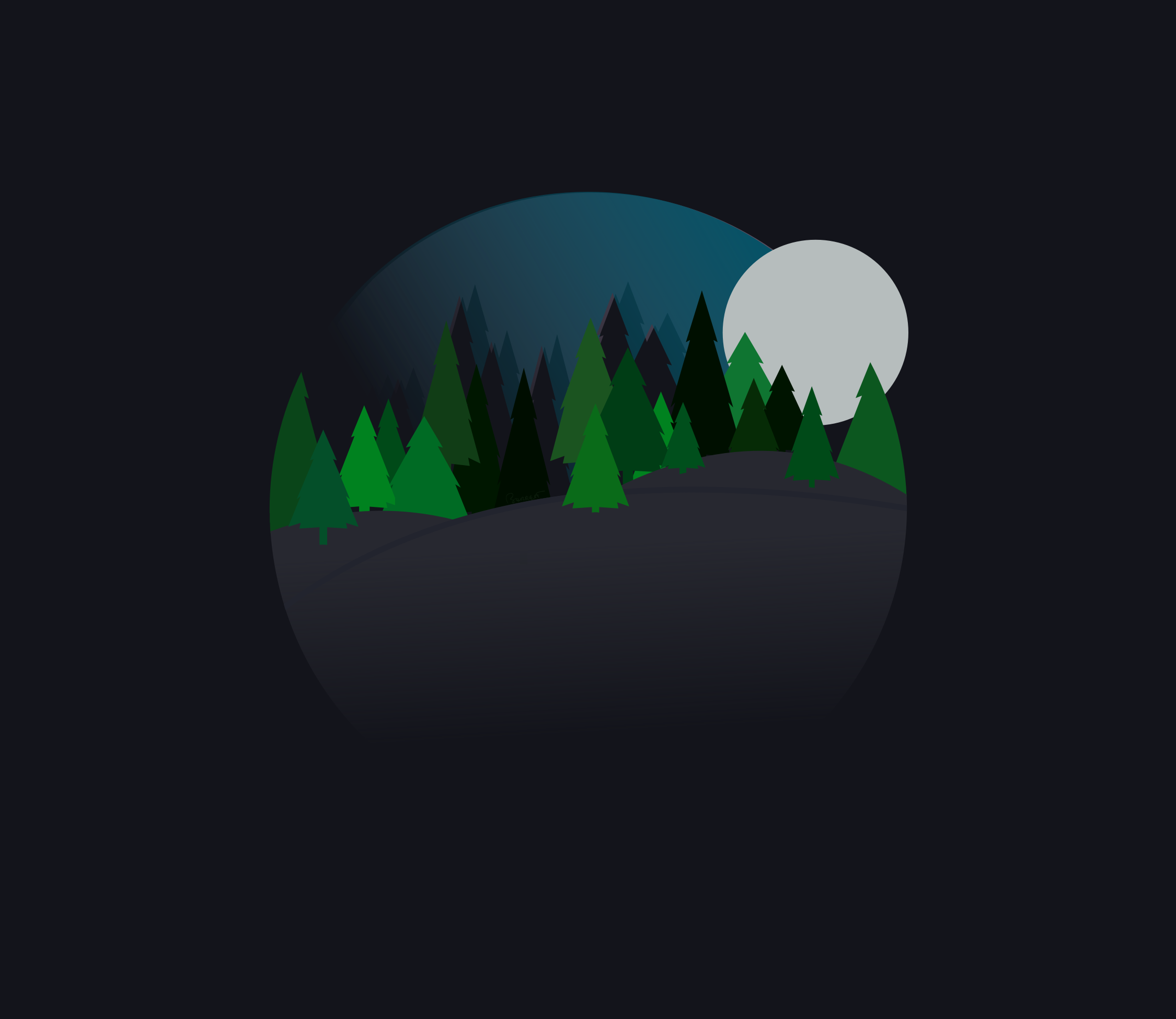 forest clipart night time