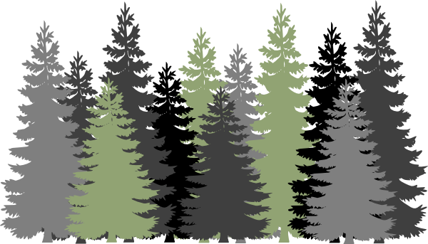 clipart forest outline