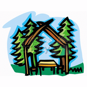 picnic clipart forest