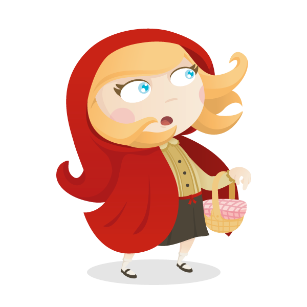 clipart forest red riding hood