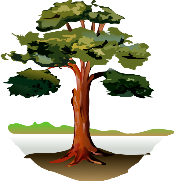 Tree clip art at. Clipart forest river