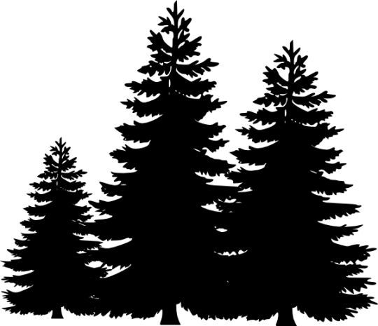 clipart forest silhouette