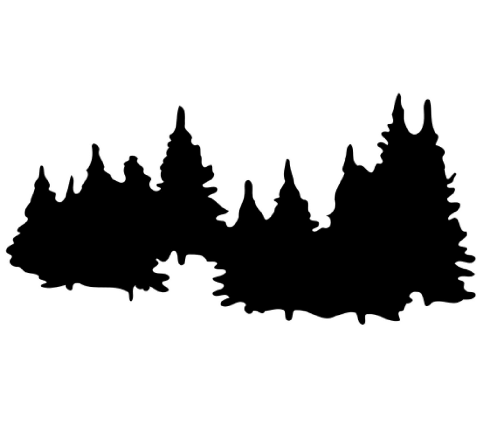 clipart forest silhouette