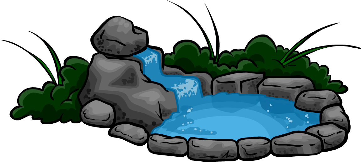 clipart forest waterfall