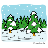 clipart forest winter