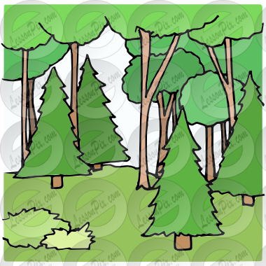 Clipart forest woods. Picture for classroom therapy