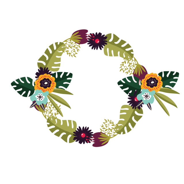 clipart forest wreath