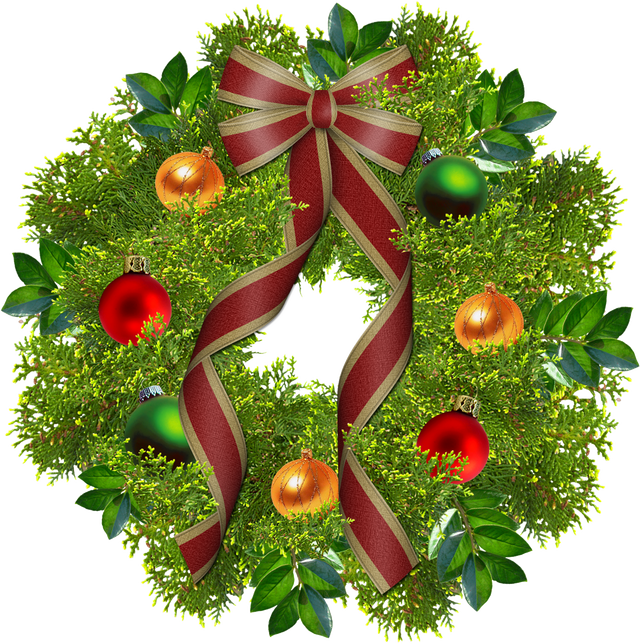 poinsettia clipart wreath
