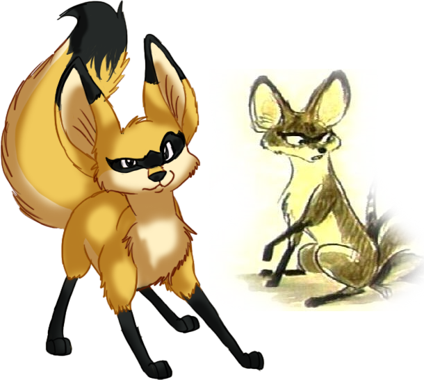clipart fox bat eared fox