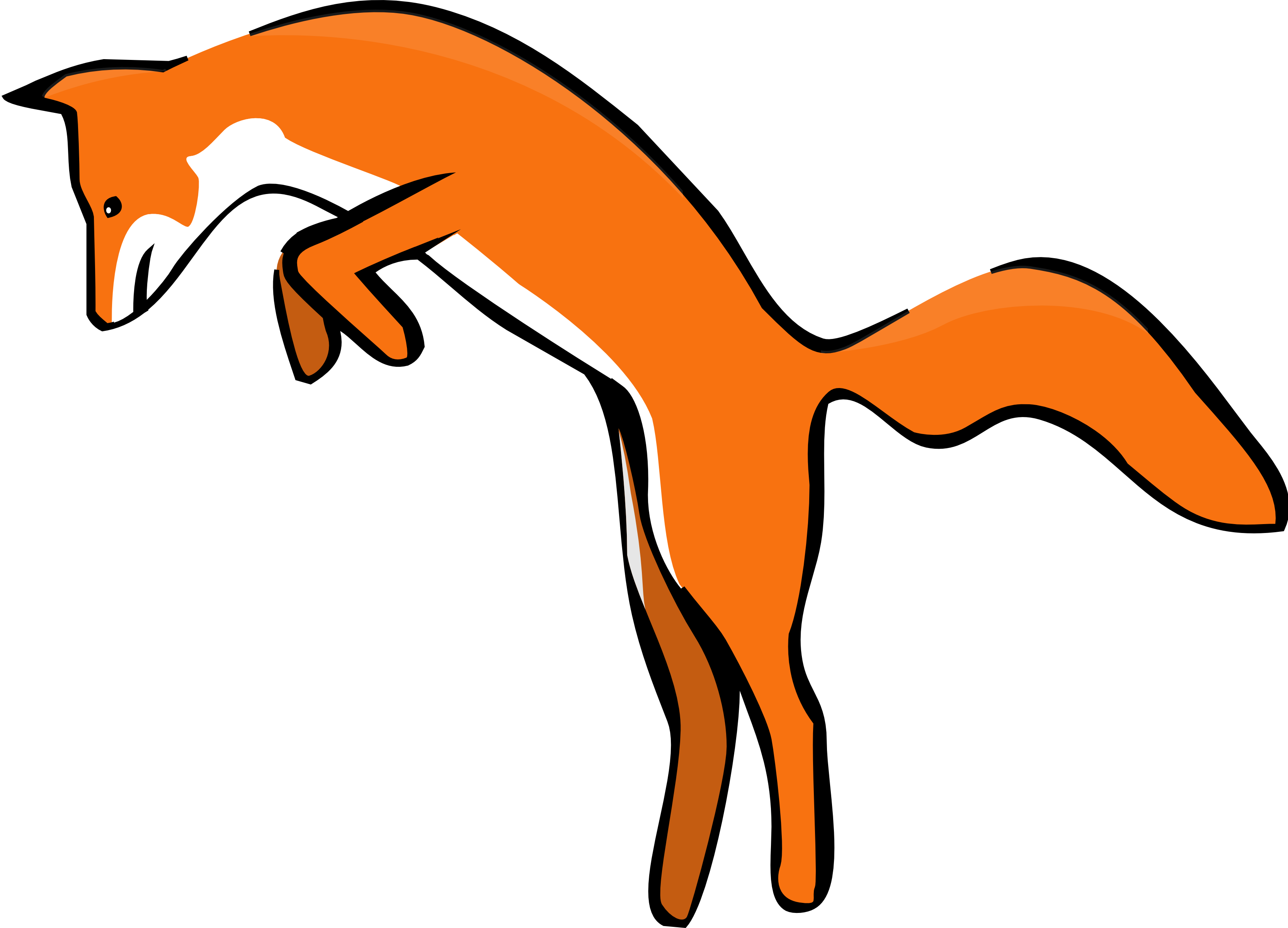 coloring clipart fox