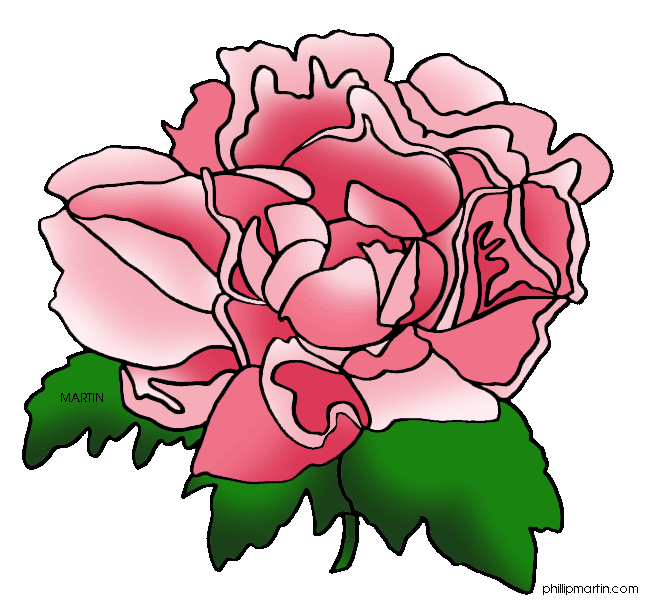 Peony flower . Clipart fox floral