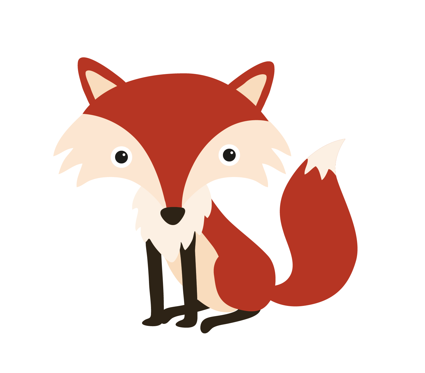 woodland clipart orange fox