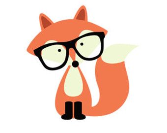 clipart glasses fox